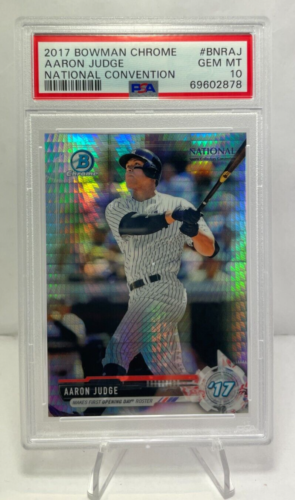 2017 Bowman Chrome The National Aaron Judge Prism Refractor RC PSA 10 Gem Mint - Picture 1 of 2