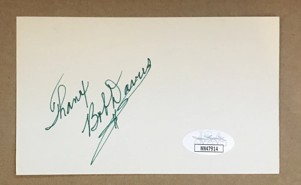 Bob Davies NBA ROCHESTER ROYALS SIGNED 3x5 Index Card JSA CERTIFIED AUTOGRAPH - Image 2 of 4