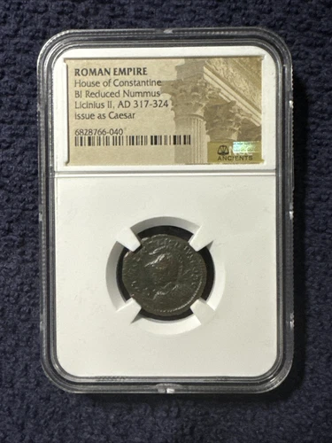 NGC Ancients Roman Empire House of Con. BI Reduced Nummus Licinius II AD 317-324
