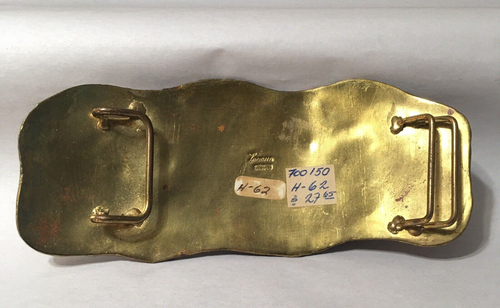 Fibbia Cintura Grande Firmata Vintage Luciano - Brutalista Scolpita Metallo Misto - Foto 2 di 4