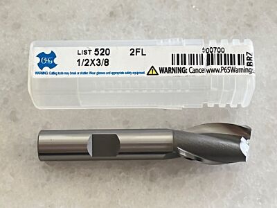1 new OSG 5200700 HSCo Cobalt End Mill, 1/2'' x 3/8'' x 13/16'' x 2-1/2'' SE 2FL
