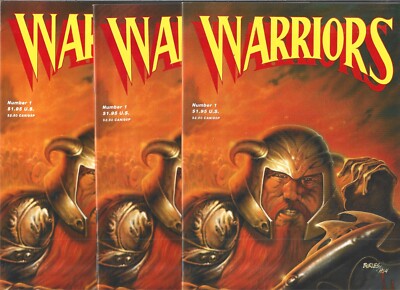 WARRIORS #1 LOT OF 3 (VF) COPPER AGE ADVENTURE COMICS, $3.95 FLAT SHIPPING