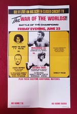 MUHAMMAD ALI  VS.  ANTONIO INOKI, 1976. The War Of The Worlds!! 14" x 23." Andre