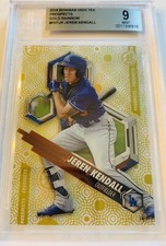 2018 Bowman High Tek Jeren Kendall Gold #24/50 BGS 9 Star Dodgers Prospect