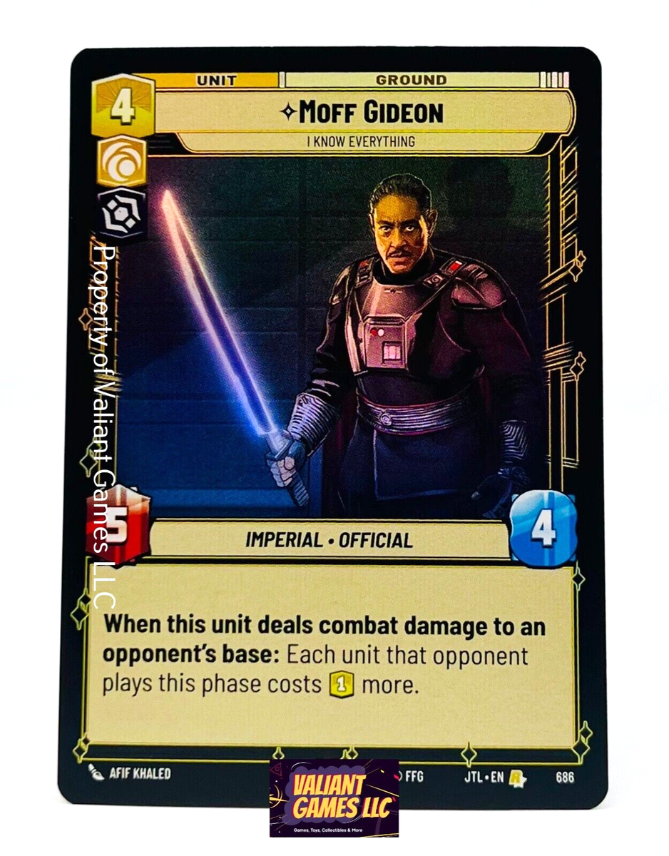 STAR WARS UNLIMITED Moff Gideon Showcase