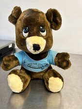 VINTAGE DAKIN HUG YOUR BUDDY PLUSH BEAR BIG EYES 14" STUFFED ANIMAL 1976 KOREA