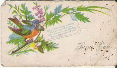 LIZZIE CASE CALLING CARD - EARLY 1900s