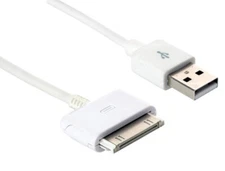 Steren 1-ft. 30-Pin Charge and Sync USB Cable - White