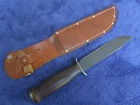 VERY RARE ORIGINAL US WW2 MILITARY CASE UTILITY KNIFE DAGGER AND SHEATH MINT