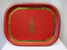 Coca Cola Vintage Werbe Tablett Rot Farbe Litho Weich Drink Collctibles Selten "