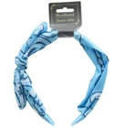 Women's Bandana Headband Blue Paisley Print  Bow Knot Band