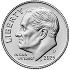 2025 D Roosevelt Dime uncirculated, "In Hand Ship Now"