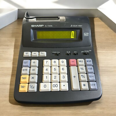 Sharp EL-1192BL Scientific Calculator 2 Color Printing 12 Digit Adding Machine