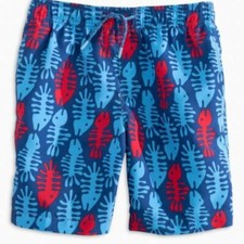 SOUTHERN TIDE BOY'S BLUE SEA SHORE SWIM TRUNKS, Size XL