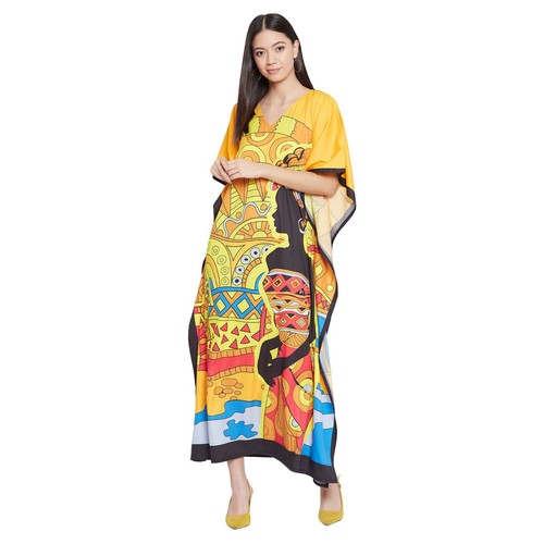 Women Casual Maxi Long Kaftan Kimono Sleeve Plus Size Dresses V Neck Nightgown - Picture 484 of 642
