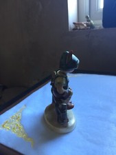 Hummel  /  Goebel Figurine - Boy On Fence With Bird - Damaged