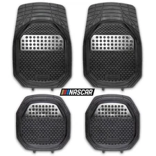NASCAR Elite Car Floor Mats – 4-Piece Set | Heavy Duty All-Weather | Universal