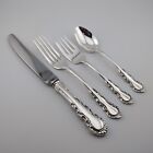 Reed & Barton Georgian Rose Sterling Silver 4 Piece Place Setting - No Monograms