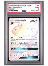 2017 POKEMON SUN & MOON #154/149 UMBREON GX RAINBOW SECRET RARE PSA 9 on eBay