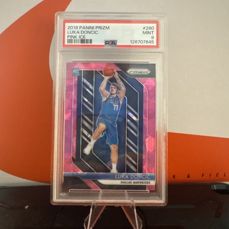 2018-19 Panini Prizm Luka Dončić #280 Pink Ice Prizm (RC) PSA 9