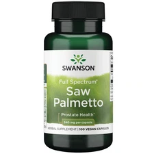 Swanson Full Spectrum Saw Palmetto Herbal Supp., Plant-Based, 540 mg/ 100 ct