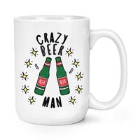 VerrüCkte Bier Mann Stars 426Ml Groß Becher Tasse Lustiger Witz Drunk Vatertag