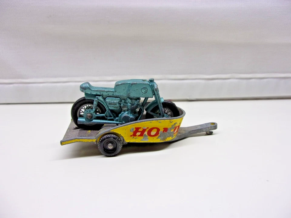 Lesney Matchbox Motorradanhänger + Superfast Honda Motor Cycle Trailer - Bild 2 von 2