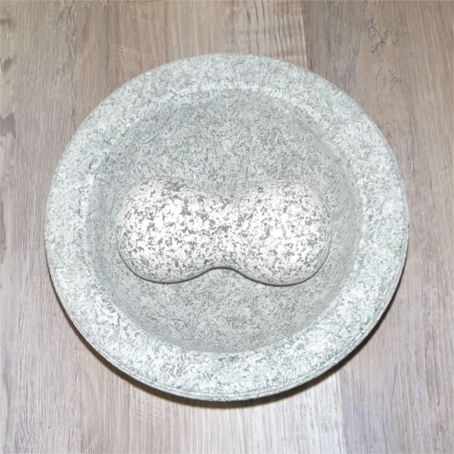 Imusa Granite Marbled Gray Mortar & Pestle Set Hand Wash Only
