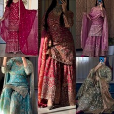 READYMADE WOMEN SHARARA PLAZZO KURTI PLAZZO INDIAN SALWAR KAMEEZ SUIT DESIGNER