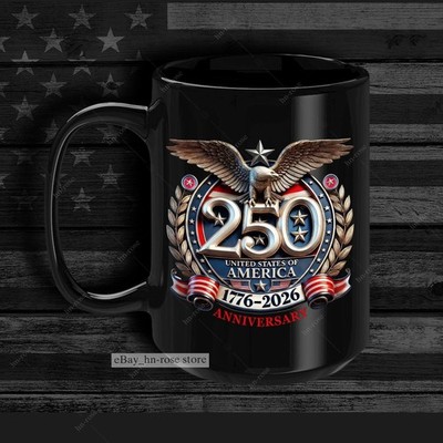 250th Anniversary USA Patriotic Eagle Mug 1776 2026 American Independence Cup