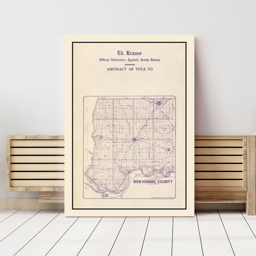 Mapa antiguo del condado de Bon Homme, SD 1906 - Dakota del Sur de colección - Imagen 3 de 29