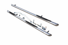 3" Stainless Side Bars + 3 Step Pads For Mercedes Sprinter LWB ELWB 2006-2018