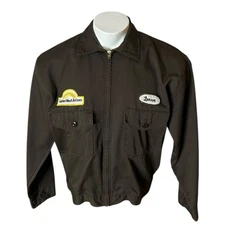 VTG Golden West Airline Uniform Coat Jacket Brown Mens Large "Dave" No Liner