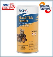 Zodiac Flea Tick Powder with Shaker Top for Dogs Puppies Cats Kittens 6 oz