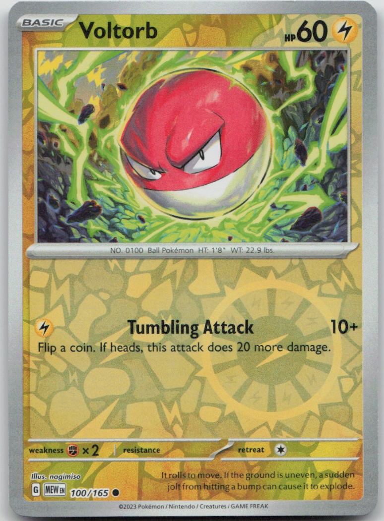Voltorb Reverse Holo Common Professor Program Promos 100/165 NM