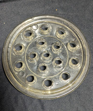 Vintage 16 Hole Clear Glass Flower Frog