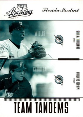 2004 Absolute Memorabilia Team Tandem #11 Miguel Cabrera Dontrelle Willis /250