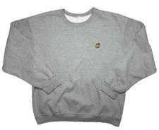 Vintage UPS United Parcel Service Adult Large Gray Postal Fleece Crew Sweatshirt