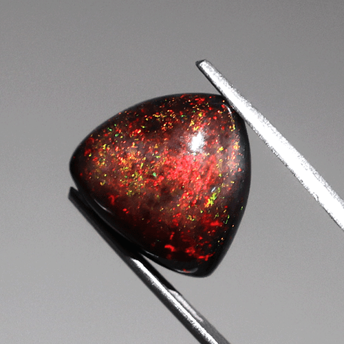 Piedra preciosa AAA billón de cabujón ópalo etíope galaxia negra natural 4,4 CTS - Imagen 11 de 12