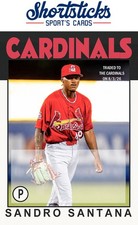 Sandro Santana Custom Baseball Card St. Louis...