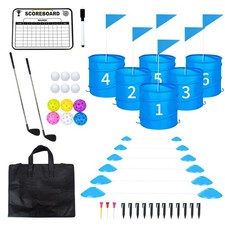 6 Holes Backyard Golf Game with 2 Clubs,Yard Game for Adult and Family,Golf C...