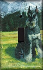 Giant Schnauzer Single Toggle light switch plate, made in the USA