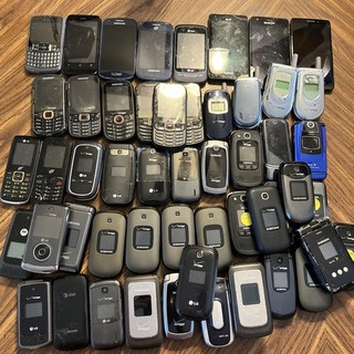 Flip Phone Collection of 50 Phones UNTESTED