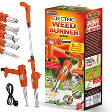 Weed Burner Electric Wand Hot Air Blaster Torch 650°c Garden Weed Killer 2000W