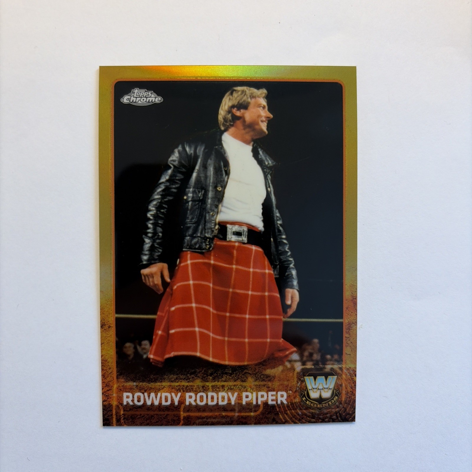 2015 Topps Chrome WWE Gold Refractor #88 Rowdy Roddy Piper /50
