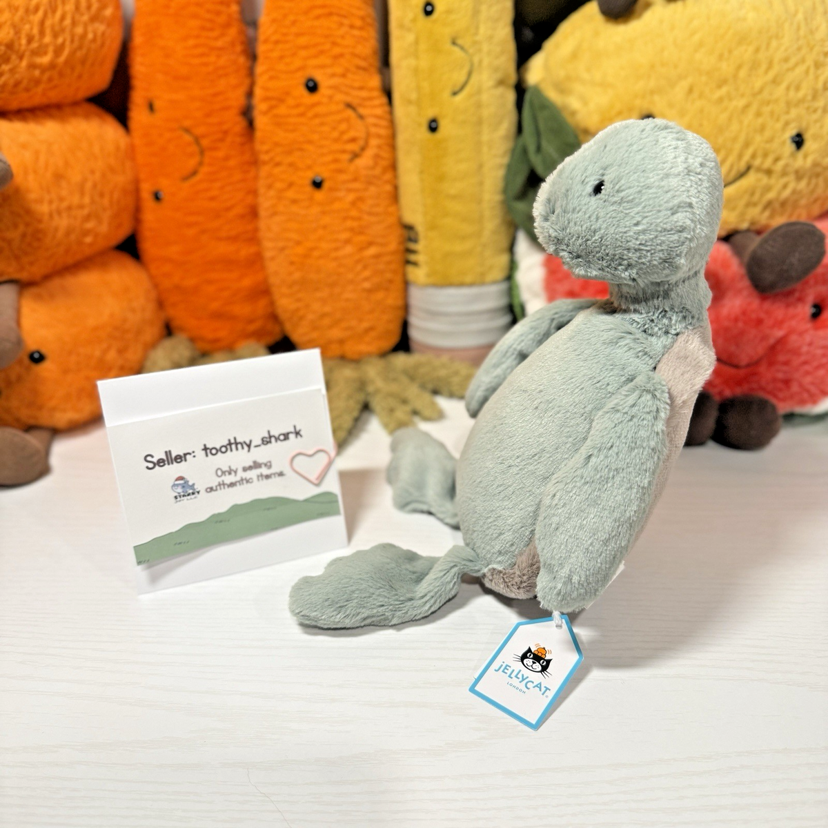 Jellycat Medium Bashful Turtle BNWT - 100% Authentic - Fast Ship