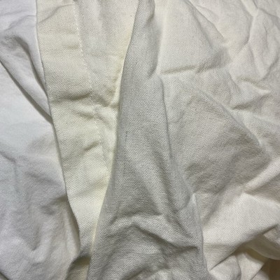 Pottery Barn PB Essentials Cotton Linen Off White Cream Bed Skirt Size King
