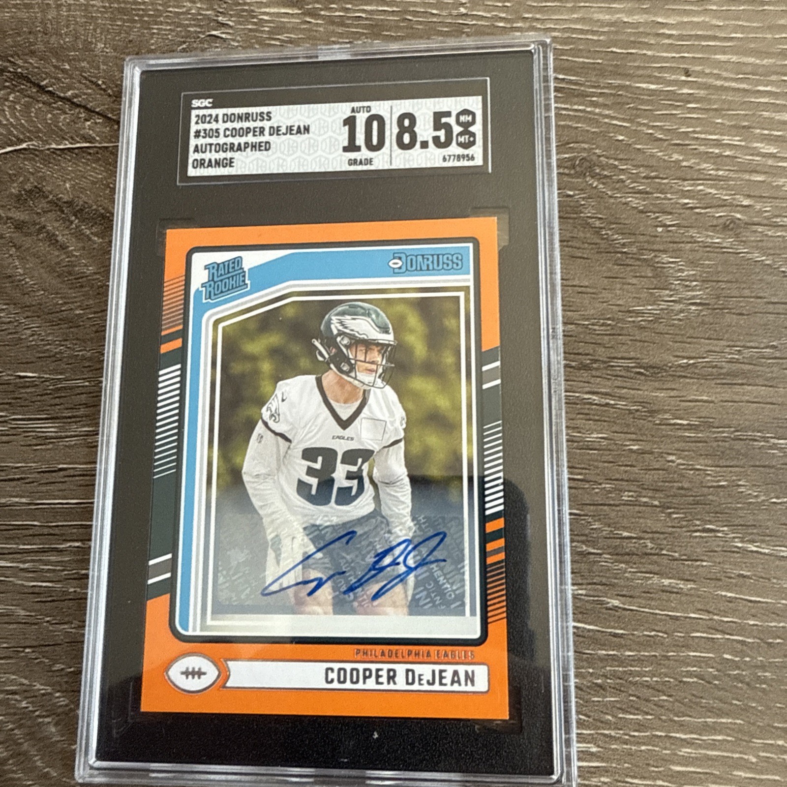 2024 Panini Donruss - Cooper DeJean - Rated Rookie Orange Auto