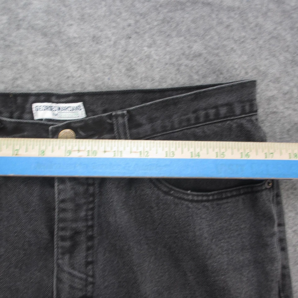 Jeans Guess Vintage Para Hombre 34x32 Negro Pierna Recta Georges Marciano Hecho en EE. UU. 90s Foto 3 de 4