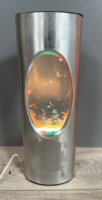 Vintage ovale silber Glitzer Licht Lavalampe Kerze evtl. französisch?  Nicht Mathmos